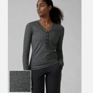 Athleta Uptempo Ribbed Henley Top